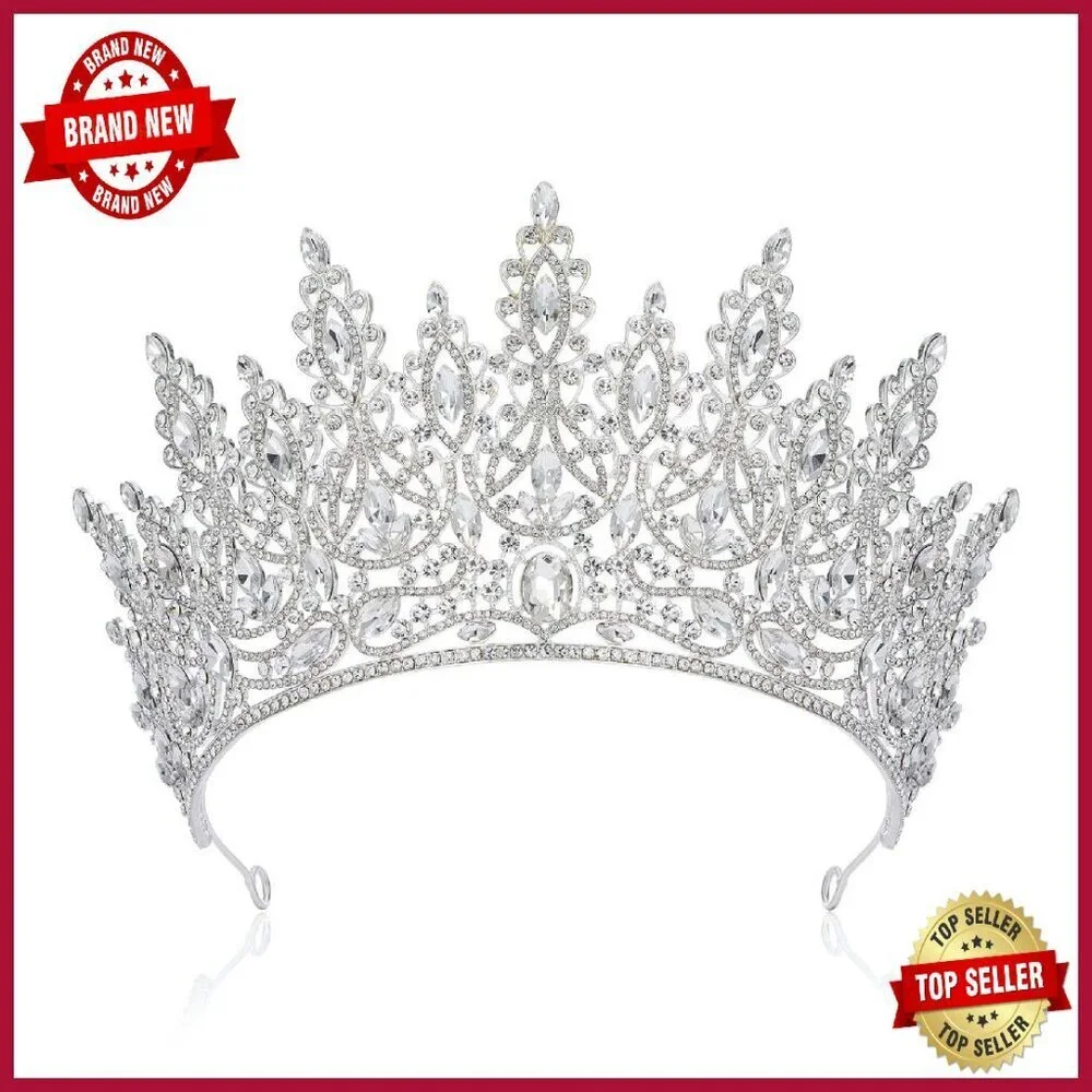 Crystal Tiara Crown for Women, Wedding Bride Headpiece, Prom Pageant Diadem